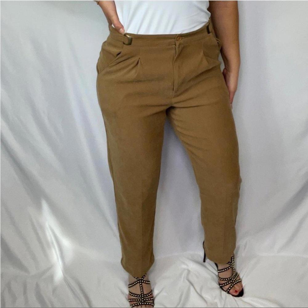 BFA‎ Classics Women's High Rise Pleated Straight Leg Tan Size 6